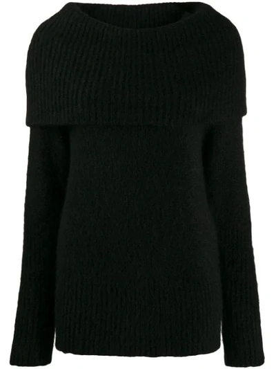 Shop Emporio Armani Maxi-knit Wool Jumper In Black