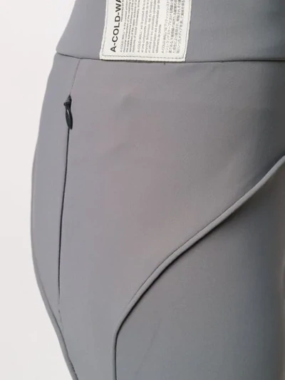 Shop A-cold-wall* Contrast Piping Sport Leggings In Grey