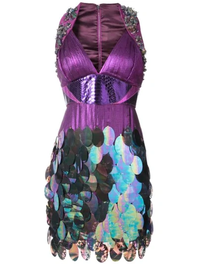 Shop Rubin Singer Sequinned Mini Dress - Multicolour