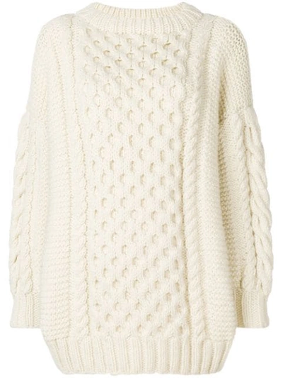 Shop I Love Mr Mittens Cable-knit Sweater - White