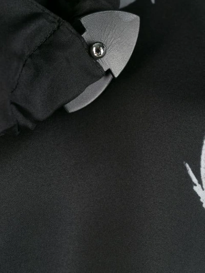Shop Lanvin Logo Print Shirt Dress In Black ,white