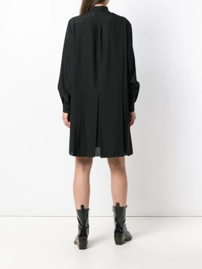 Shop Givenchy Pussybow Shirt Dress In Black