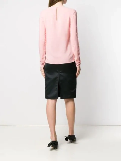 Shop N°21 Bow Detail Ruched Top In Pink