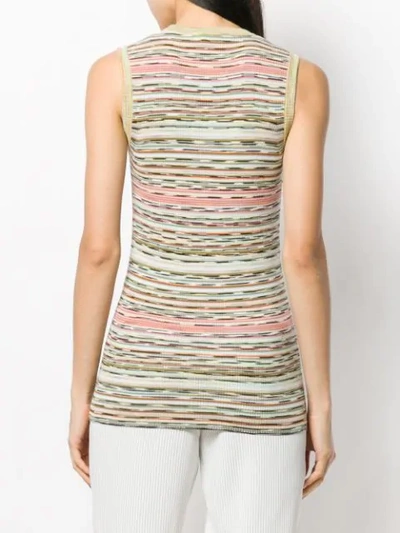 Shop Missoni Ribbed Knit Top In Green