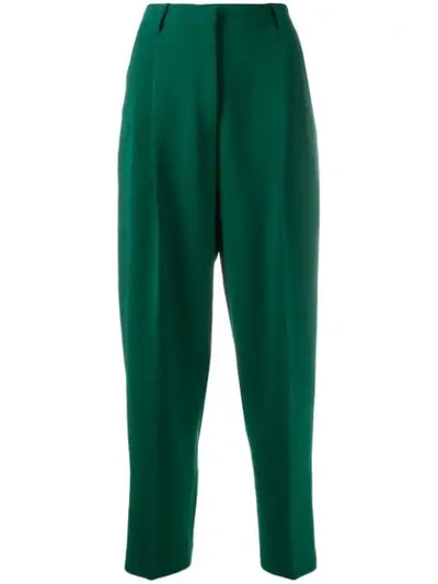 Shop Alberto Biani High-waisted Trousers In Green