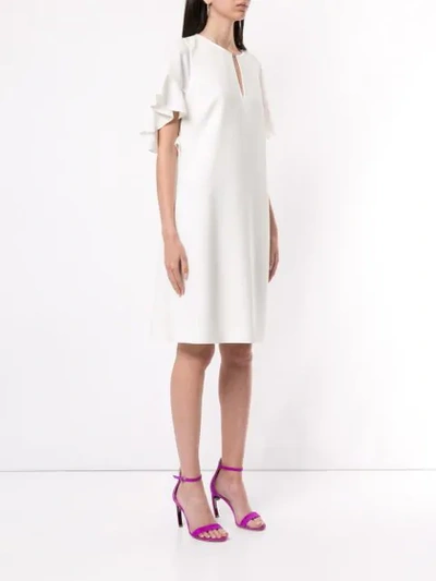 Shop Elie Tahari Theodore Crepe Dress In White