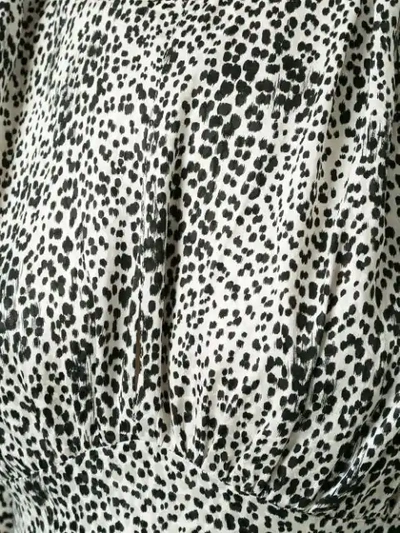 Shop Alessandra Rich Long Leopard Print Dress - Brown