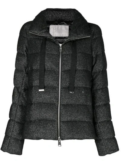 Shop Herno Glow Puffer Jacket - Black
