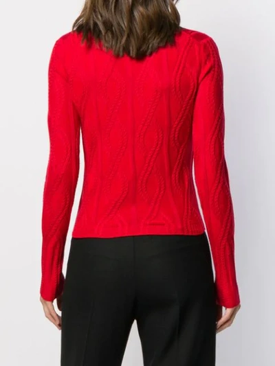 Shop Chloé Cable Knit Jumper In Red