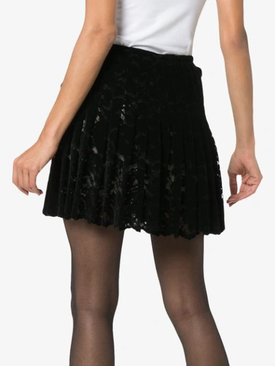 Shop Christopher Kane Lace Kilt Mini Skirt - Black
