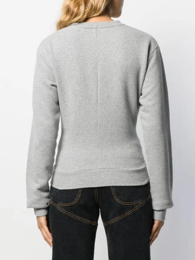 Shop Ben Taverniti Unravel Project Wrap Detail Sweatshirt In Grey