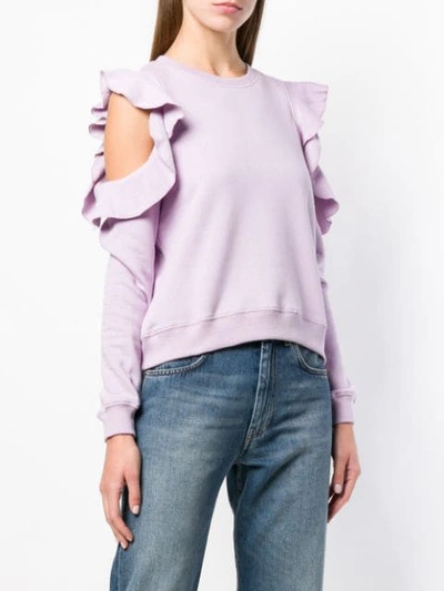 Shop Rebecca Minkoff Cold Shoulder Sweatshirt - Pink
