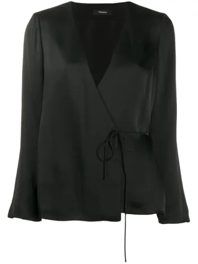 Shop Theory Soft Wrap Jacket In Black