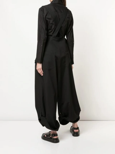 Shop Yohji Yamamoto Worker Jumpsuit In Black