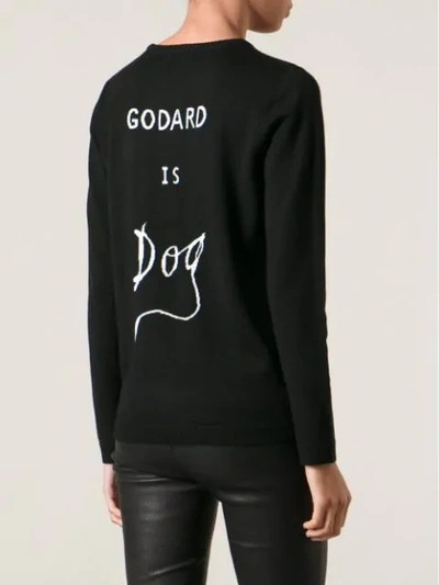 Shop Bella Freud 'ginsberg Is God' Sweater In Black