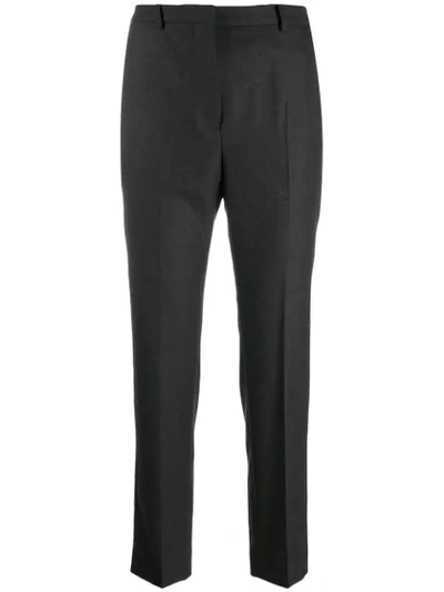 Shop Incotex High-waisted Slim-fit Trousers In Grey