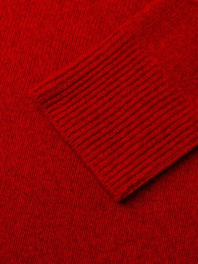 Shop Aspesi Relaxed-fit Crew Neck Jumper In Red
