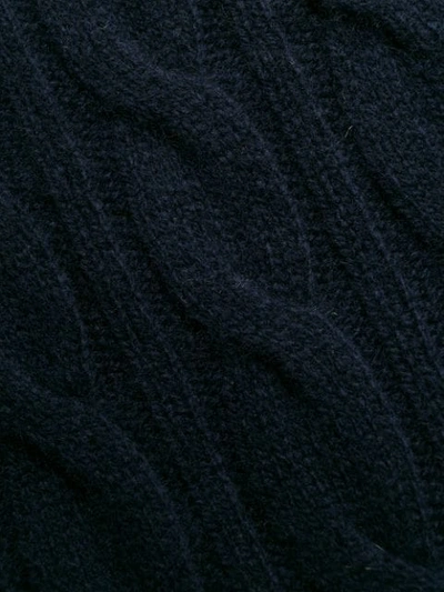 Shop Apc Cable Knit Jumper In Blue