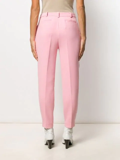 Shop Pinko Slim Fit Trousers In Pink