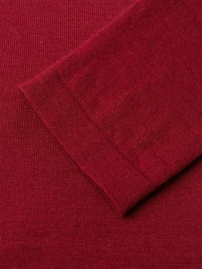 Shop N•peal Cashmere Round Neck Sweater In Red