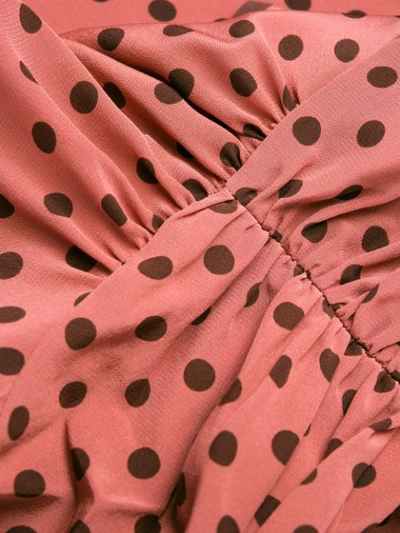 Shop Zimmermann Espionage Polka Dot Blouse In Pink