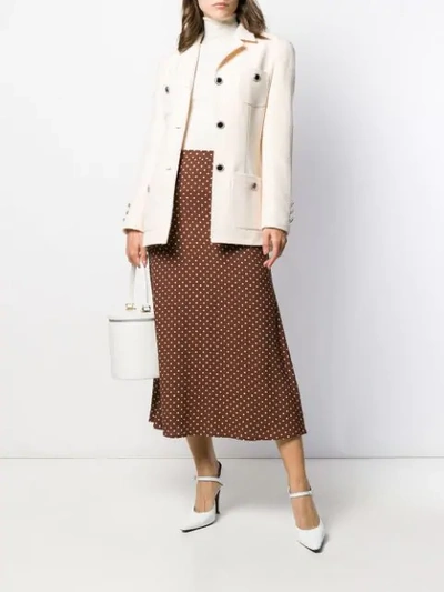 Shop Alessandra Rich Fitted Jacket In Neutrals