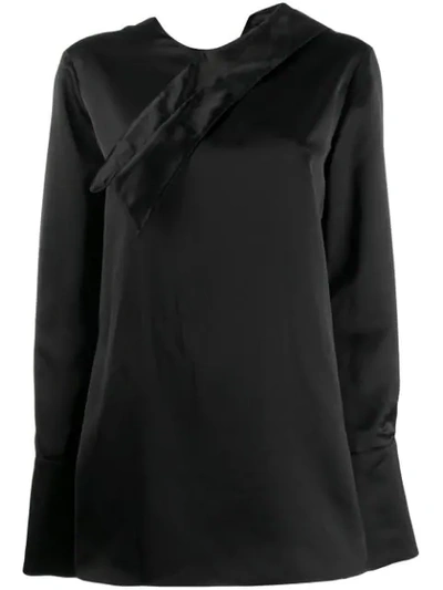 Shop Marni Spread Collar Blouse In Black