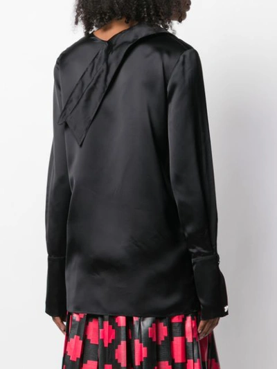 Shop Marni Spread Collar Blouse In Black