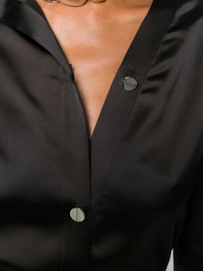 Shop Marni Spread Collar Blouse In Black