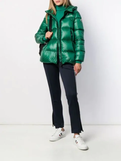 Shop Moncler Seritte Padded Jacket In Green