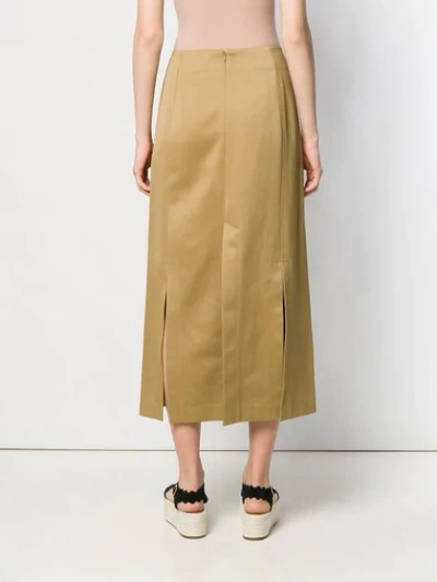 Shop 3.1 Phillip Lim / フィリップ リム Multi Slit Sateen Maxi Skirt In Green