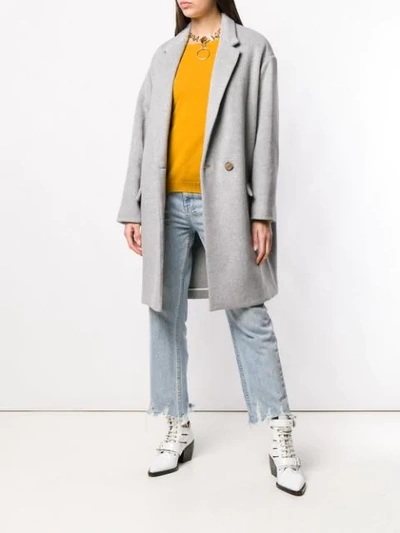 Shop Isabel Marant Étoile Oversized Coat In Grey