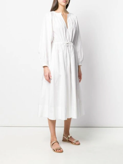 Shop Ulla Johnson Drawstring Waist Dress In White