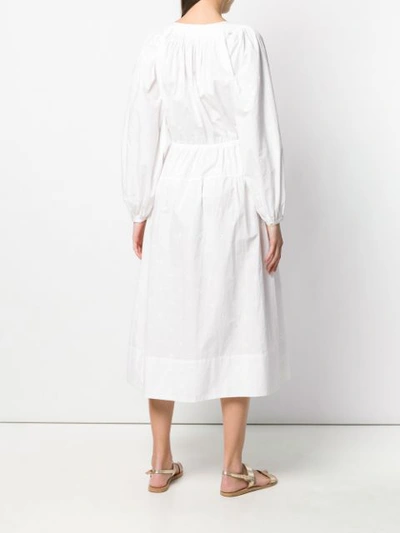 Shop Ulla Johnson Drawstring Waist Dress In White