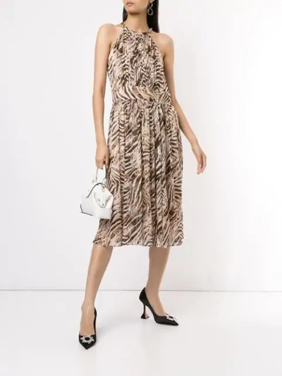 DOMINICA ANIMAL PRINT HALTER DRESS