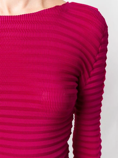 Shop Issey Miyake Pleated Top - Pink