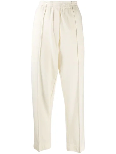 Shop Jil Sander Straight-leg Trousers In White