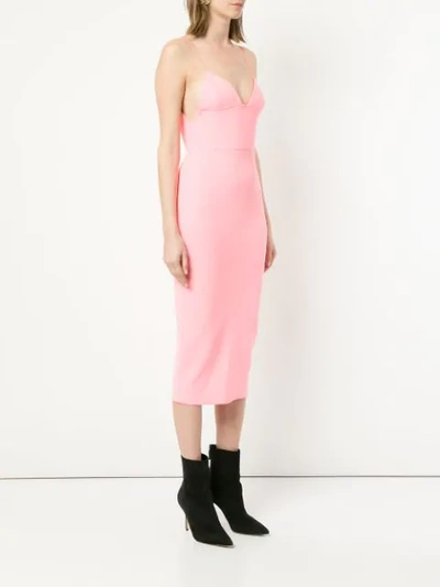 Shop Alex Perry Midi Fitted Dress In Pink