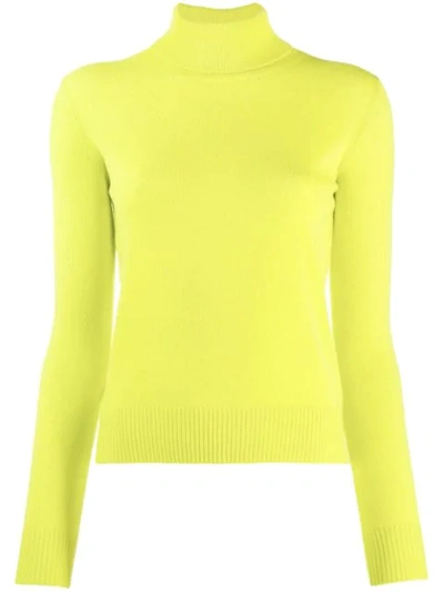 Shop Aragona Turtleneck Jumper In Yellow