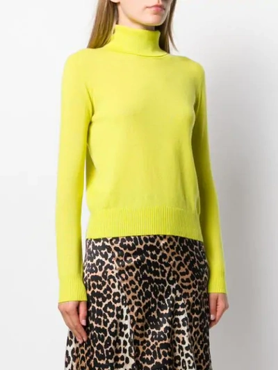 Shop Aragona Turtleneck Jumper In Yellow