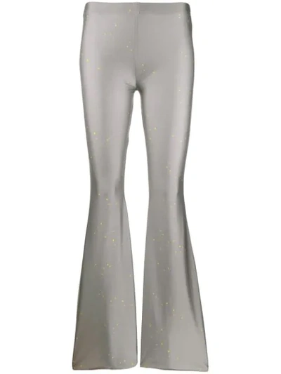 Shop Barbara Bologna Slim-fit Flared Trousers In Grey