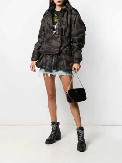 Shop Miu Miu Camouflage Print Jacket In F0334 Mimentico