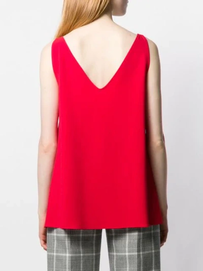 Shop Stella Mccartney V-neck Sleeveless Top In Red