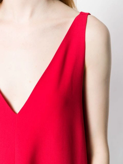 Shop Stella Mccartney V-neck Sleeveless Top In Red