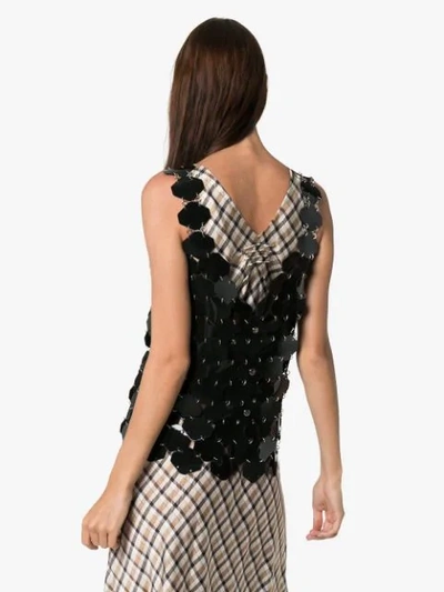 Shop Paco Rabanne Chain Mail Sequin Top In P001 Black