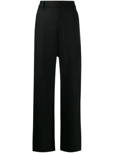Shop Barena Venezia High Waisted Straight Trousers In Black