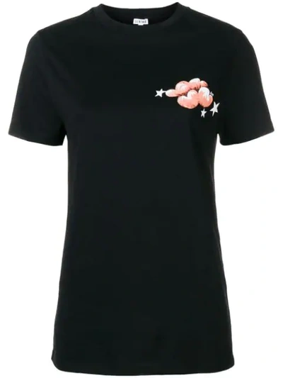 Shop Loewe Clouds And Stars T-shirt In Black