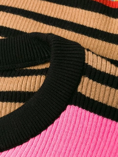Shop Kenzo Long Sleeves Striped Jumper In Black