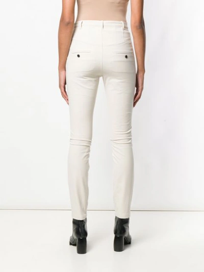 Shop Isabel Marant Leonard Skinny Trousers In Neutrals