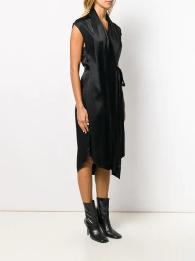 Shop Frame Ibiza Wrap Dress In Black